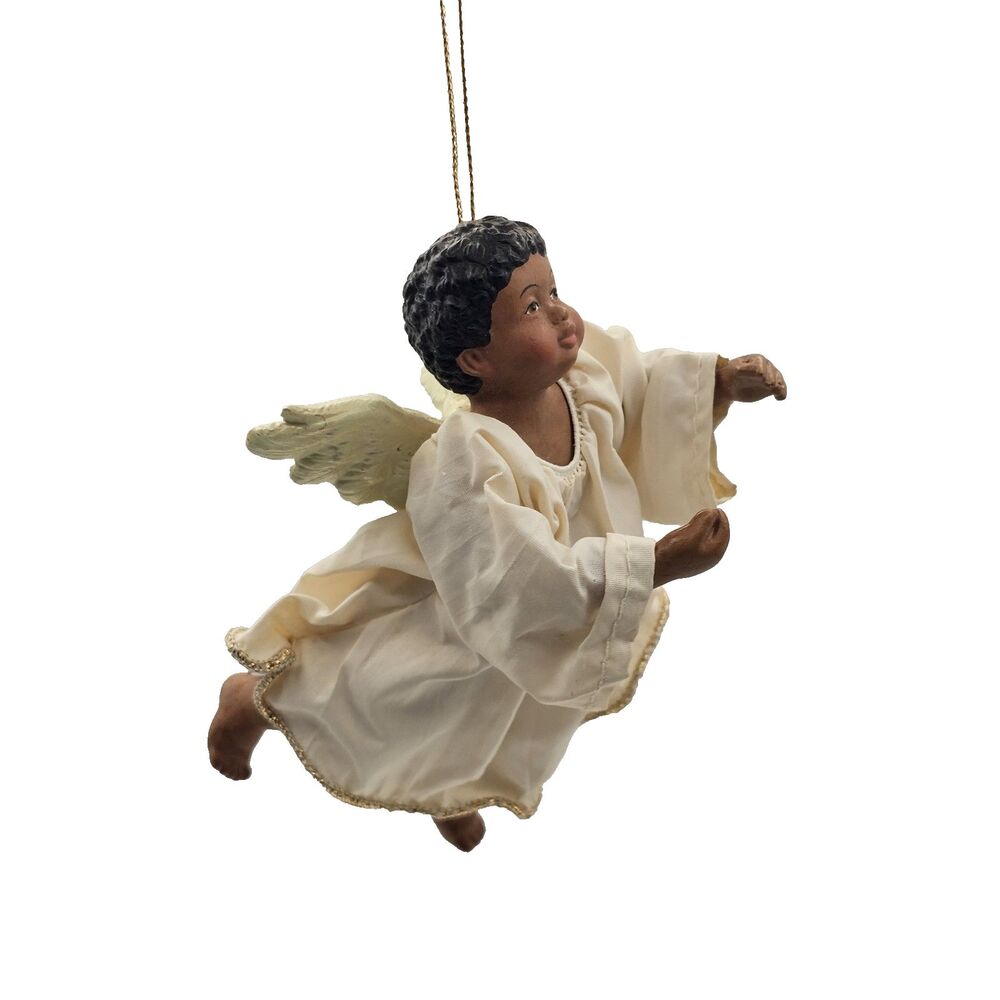 Vintage 1992 Department 56 Christmas Ornament  Angel 5” Tall Lightweight Resin